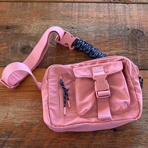 Victoria's Secret Pink Crossbody Bag with Navy Accents